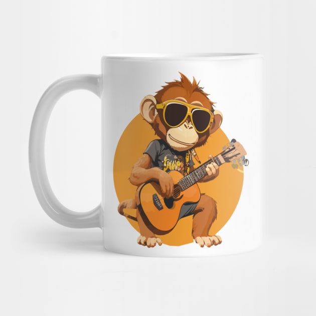 Monkey Play Guitar by ReaBelle